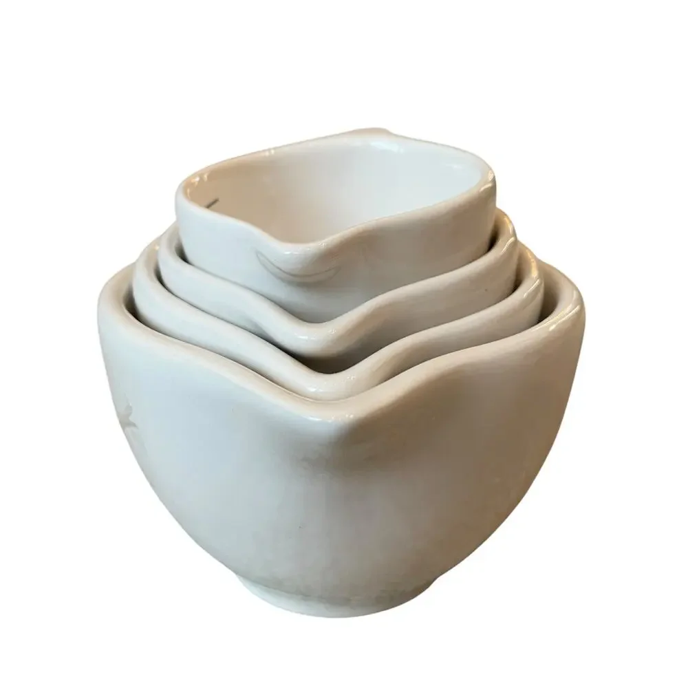 New Rae Dunn Snowman Christmas Nesting Measuring Cups 2023 Kitchen Baking